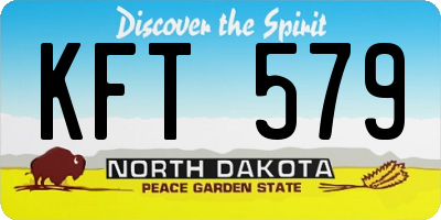 ND license plate KFT579