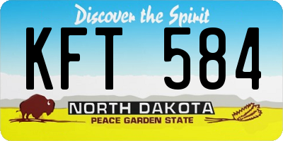 ND license plate KFT584