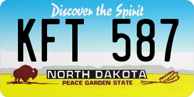 ND license plate KFT587