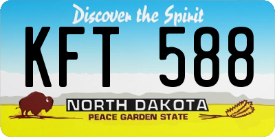 ND license plate KFT588