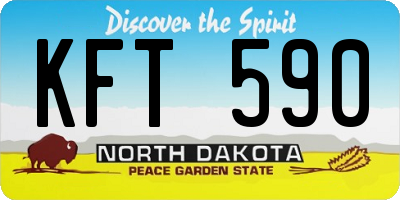 ND license plate KFT590