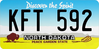 ND license plate KFT592
