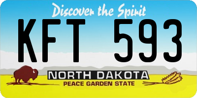 ND license plate KFT593