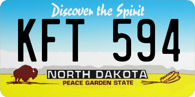 ND license plate KFT594