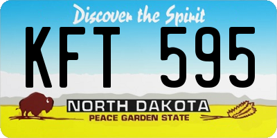 ND license plate KFT595