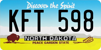 ND license plate KFT598