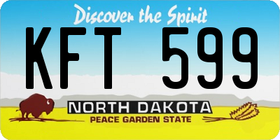 ND license plate KFT599