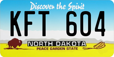 ND license plate KFT604