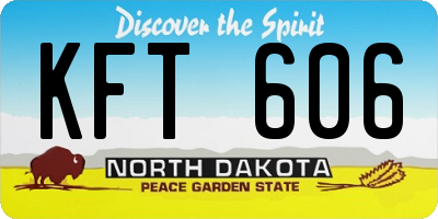 ND license plate KFT606