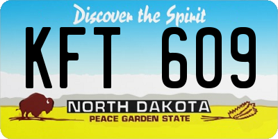 ND license plate KFT609