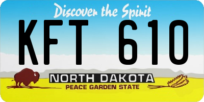 ND license plate KFT610