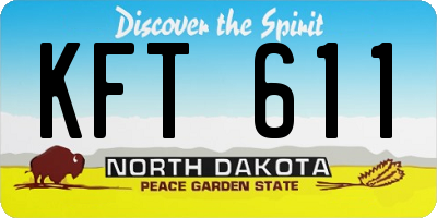 ND license plate KFT611