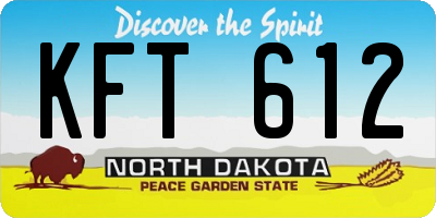 ND license plate KFT612