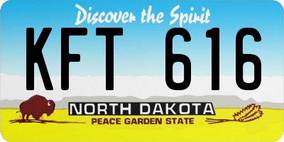 ND license plate KFT616