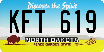 ND license plate KFT619