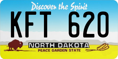 ND license plate KFT620