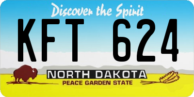 ND license plate KFT624