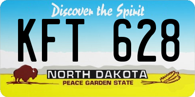 ND license plate KFT628