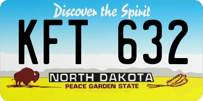 ND license plate KFT632