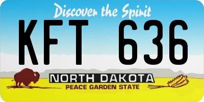 ND license plate KFT636