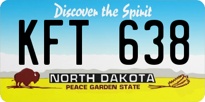 ND license plate KFT638
