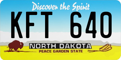 ND license plate KFT640