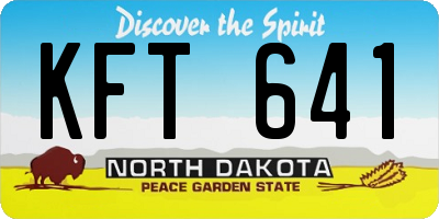 ND license plate KFT641