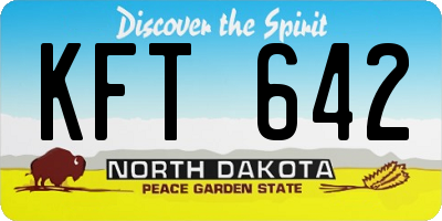ND license plate KFT642