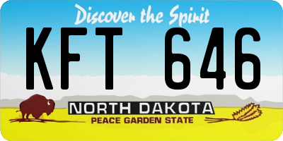 ND license plate KFT646