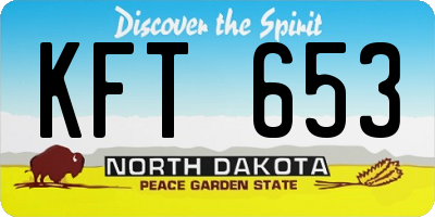 ND license plate KFT653