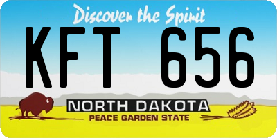 ND license plate KFT656