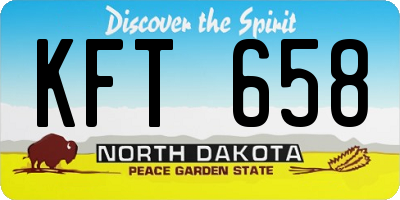ND license plate KFT658