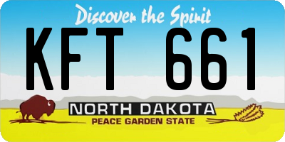 ND license plate KFT661
