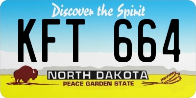 ND license plate KFT664