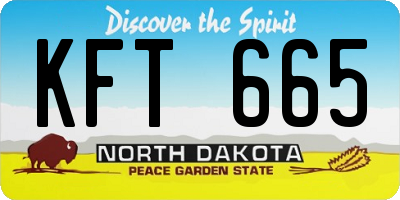 ND license plate KFT665