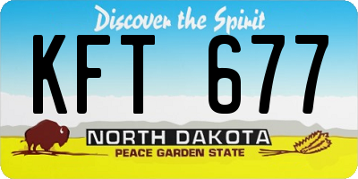 ND license plate KFT677