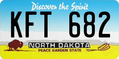 ND license plate KFT682
