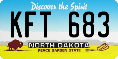 ND license plate KFT683