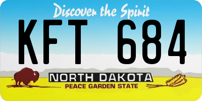 ND license plate KFT684