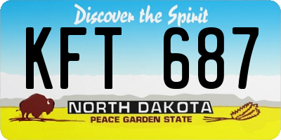 ND license plate KFT687