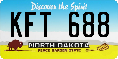 ND license plate KFT688