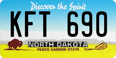 ND license plate KFT690