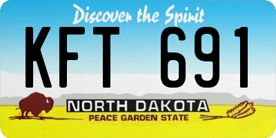 ND license plate KFT691