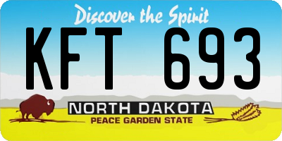 ND license plate KFT693