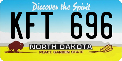 ND license plate KFT696