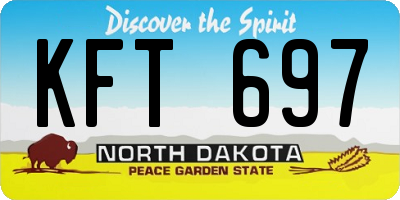 ND license plate KFT697