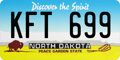 ND license plate KFT699