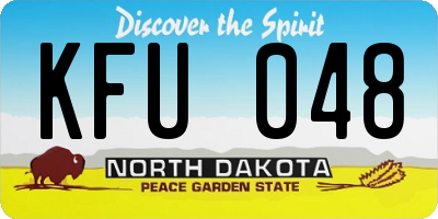 ND license plate KFU048