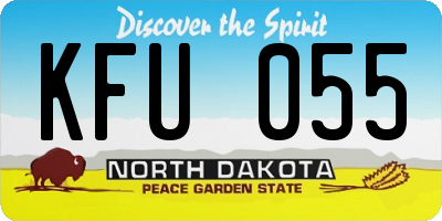 ND license plate KFU055