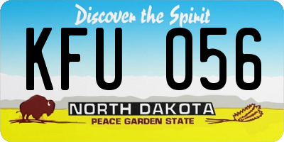ND license plate KFU056